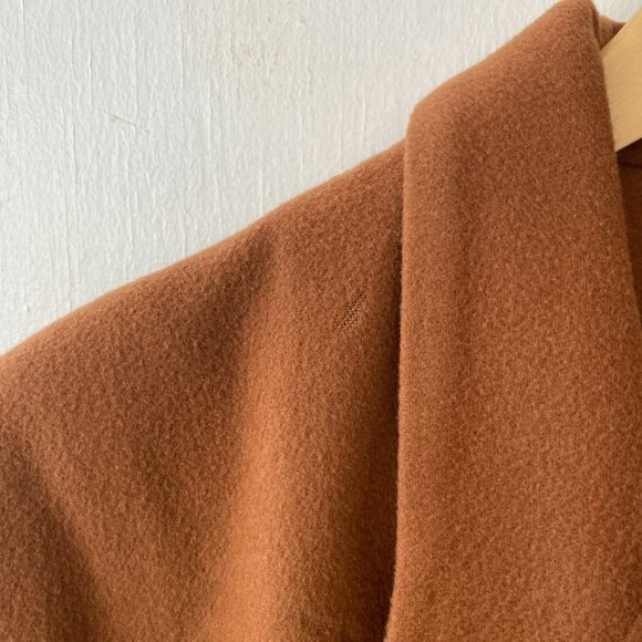 All Week Long Cashmere Coat Womens 14 Petite Wool Blend Brown Minimalist VTG - Picture 4 of 7